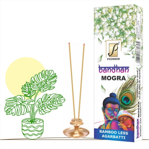 Bandhan Bambooless Mogra Agarbatti (Premium Incense Sticks) 100g