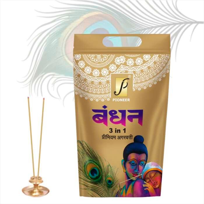 Bandhan 3 in 1 Agarbatti (Premium Incense Sticks) 360g