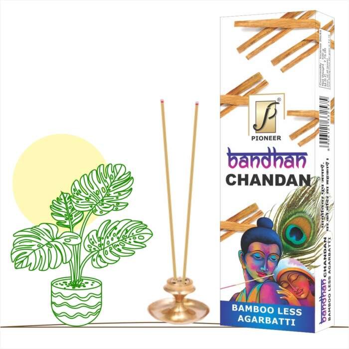 Bandhan Bambooless Chandan Agarbatti (Premium Incense Sticks) 100g