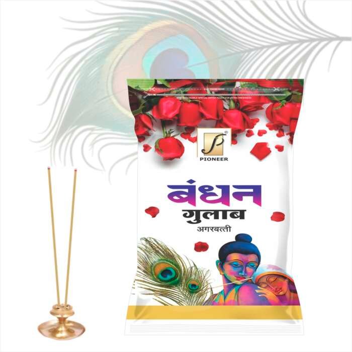 Bandhan Gulab Agarbatti (Premium Incense Sticks) 125g