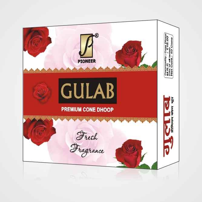 Gulab Cone Dhoop Box (55 gram)