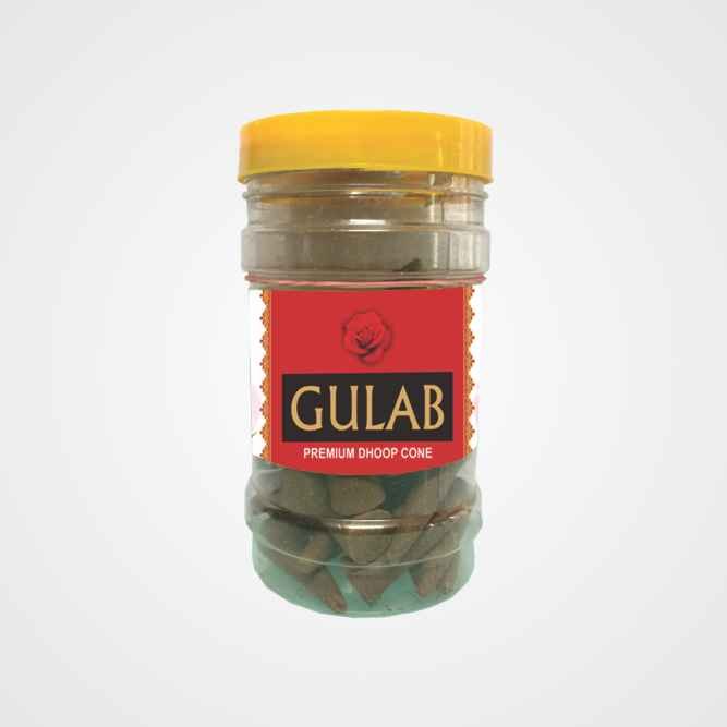 Gulab Premium Cone Dhoop Jar (100 Gram)
