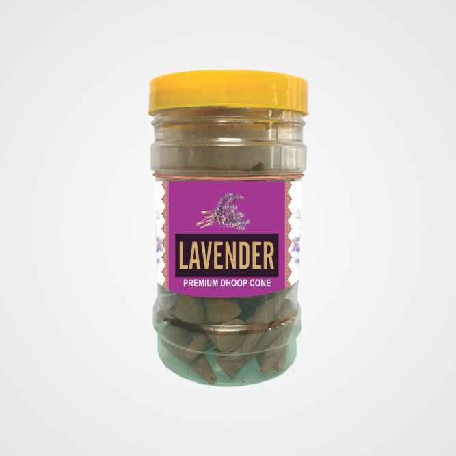Lavender Premium Cone Dhoop Jar (100 Gram)