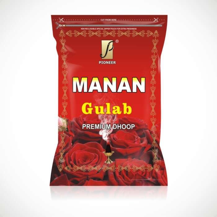 Manan Gulab Wet Dhoop (20 Sticks)